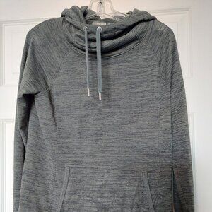 Athleta Olive Green Pullover Womans Sz Small Kangaroo Pocket Pop Over Hoodie